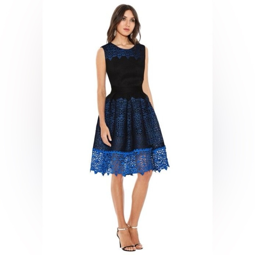 Maje Russe Honeycomb Knit And Guipure Dress Size 1